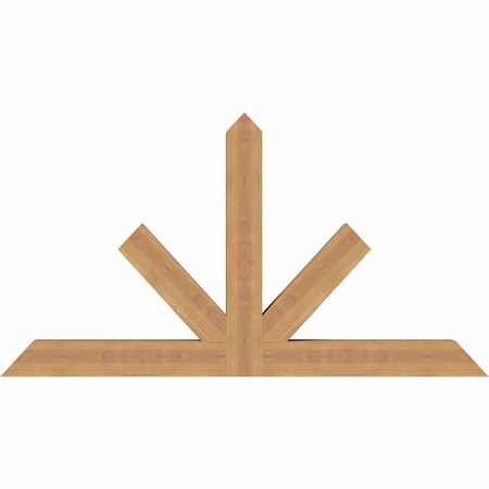 Ekena Millwork Saratoga Timber Gable Bracket, Western Red Cedar, 48"W x 26"H x 3 1/2"D x 3 1/2"F, 13/12 Pitch GBW048X26X0404SAR00SWR